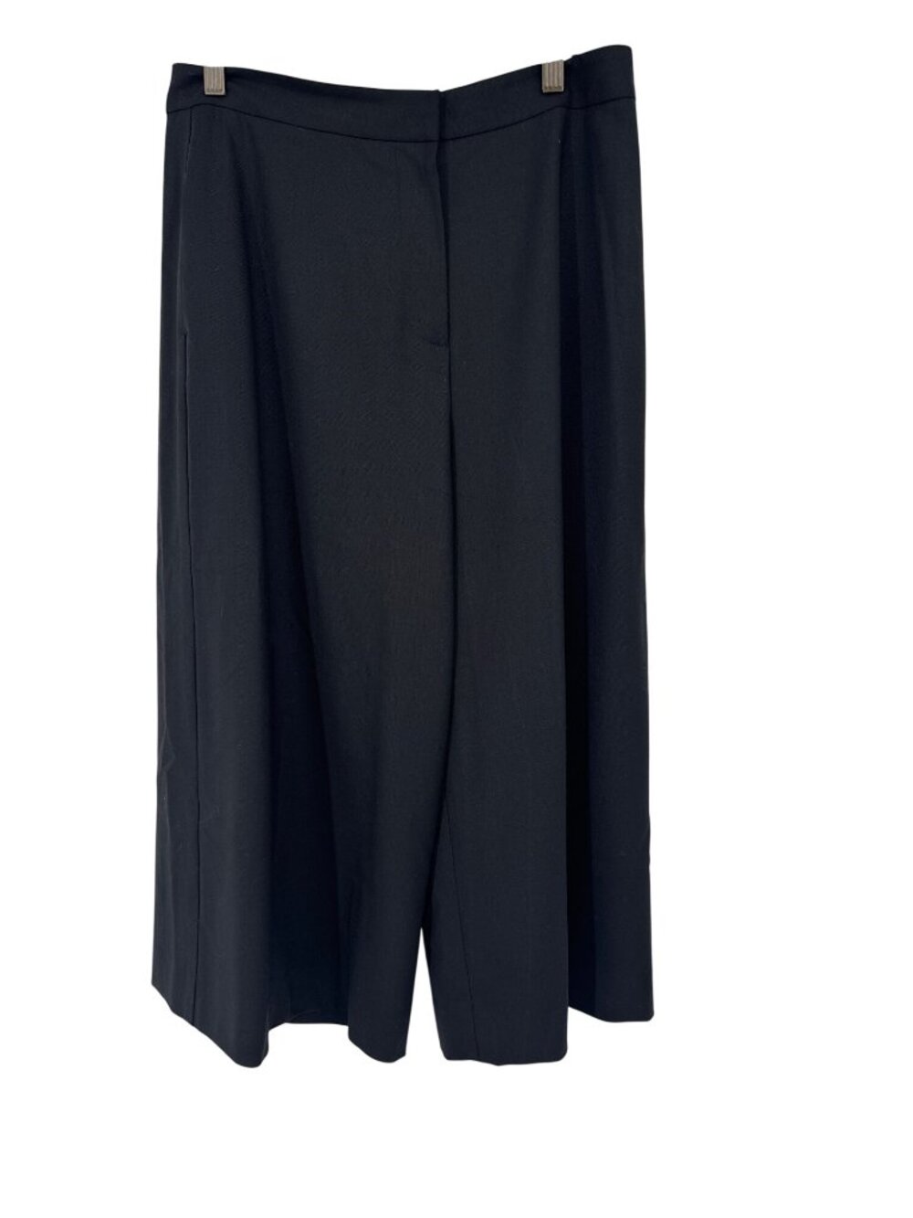 Per Se Carlisle Womens Wide-Leg Black Culottes pants Size 10 Wool-Blend